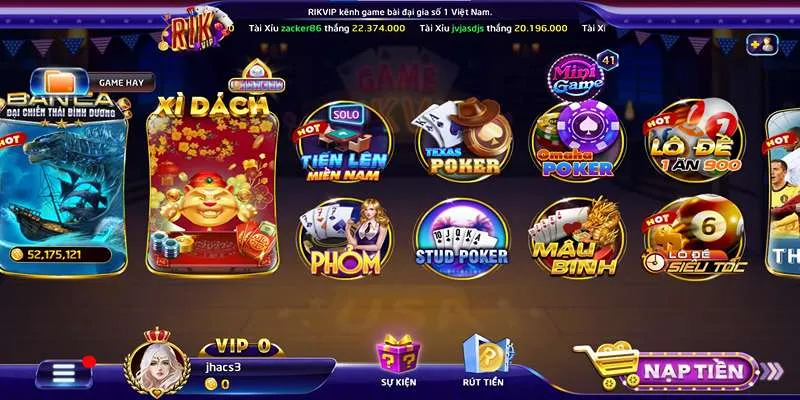 Nền tảng cung cấp kho trò chơi phong phú với nhiều tựa game hấp dẫn